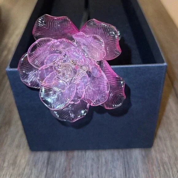 Waterford Crystal Pink Fleurology Rose N w/o T - Picture 7 of 11